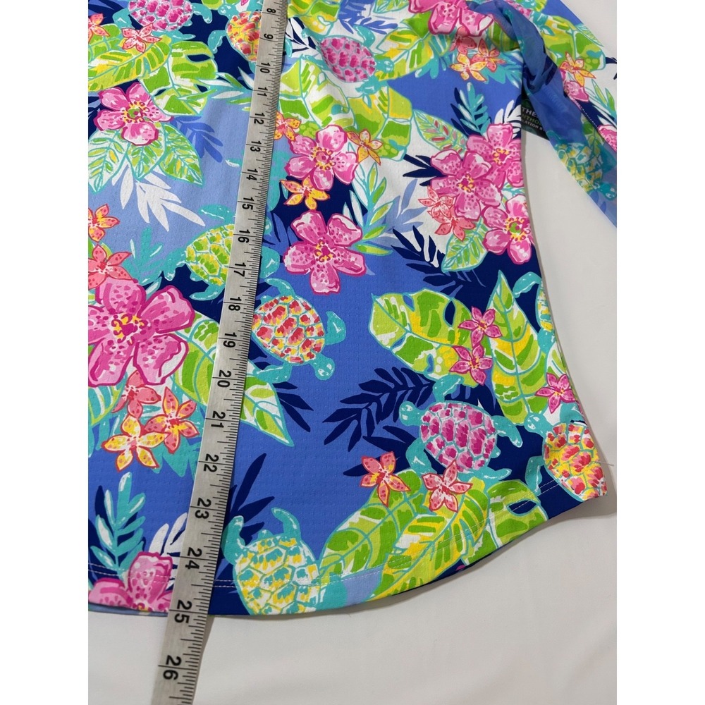 NWT G Lifestyle Tropical Long Sleeve Sun Protection Top Size XS Golf Tennis a1 - Picture 3 of 8